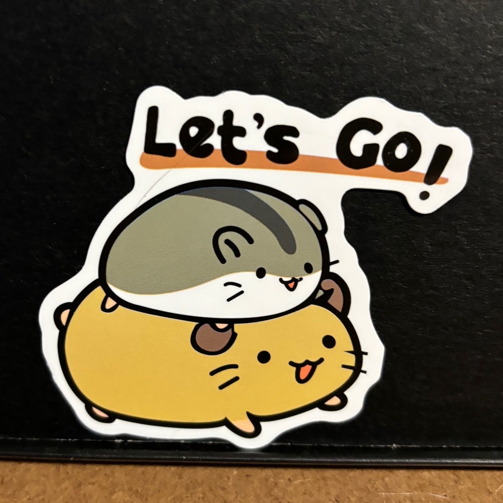 HAMSTER FRIENDS ON THE MOVE STICKER
